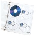 C-Line Products Deluxe CD Ring Binder Storage Pages, Standard, Stores 8 CDs, 5PK Set of 5 PK, 25PK 61948-BX